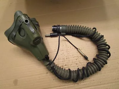 USAF MBU-5/P Smoke Mask & Hose & Comm Wire & OXY Vest Valve • $86