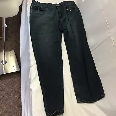 True Religion Billy Super T Blue Jeans Mens 38x34 (Actual 38x32) Straight Leg • $19.70