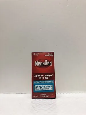 $11.90 • Buy Schiff MegaRed Superior Omega-3 Krill Oil - 40 Softgels Exp: 10/2023