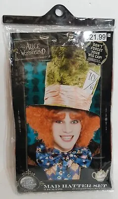 Disney Alice In Wonderland Mad Hatter Wig Cosplay Costume Accessory 3 Piece Set • $20.36