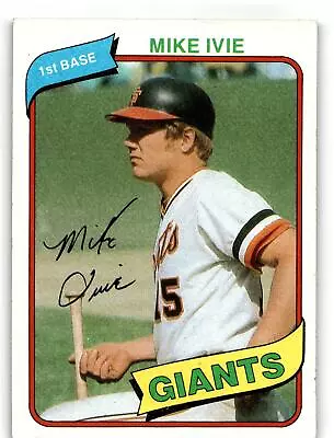 1980 Topps #62 Mike Ivie San Francisco Giants MLB Vintage Baseball Card • $1.99