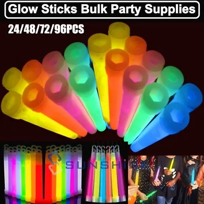 24~96PCS Ultra Bright Large Glow Sticks Bulk - Chem Light Sticks 20Hour Duration • $94.99