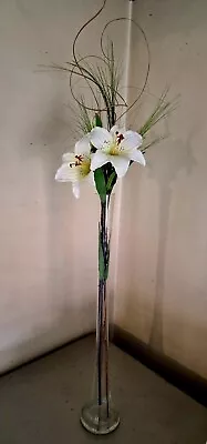 12 Lily Vases With Artificial Lilies. 60cm Lily Vases • £125