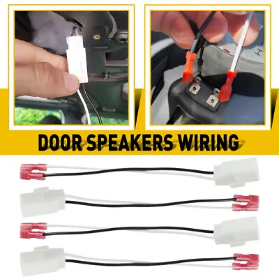 4pcs Door Speakers Wiring Harness Adapter Connector For Dodge Ram 1500 2500 3500 • $11.99
