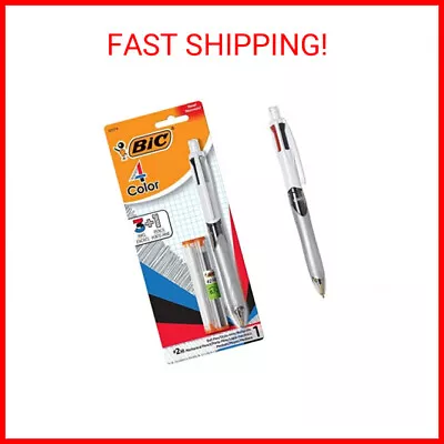 BIC 4-Color 3+1 Ballpoint Pen And Pencil Pen Medium Point (1.0 Mm) Pencil 0.7m • $12.99