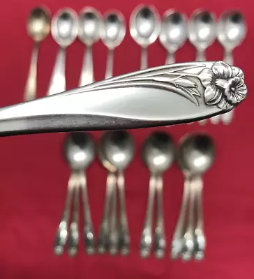 25 Pc  DAFFODILE - SOUP SUGAR SPOON MIX  Silverplated 1847 Rogers Bros • $79