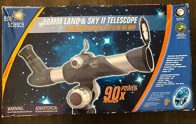 EDU SCIENCE 50MM LAND & SKY II Telescope 90x Power NEW IN BOX • £21.84