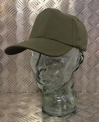 US Army Olive Green Colour Baseball Hat/Cap With Leather Band - All Sizes - NEW • £19.99