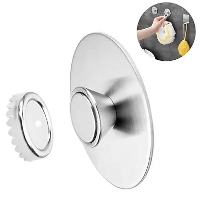 Magnetic Stainless Steel Soap Holder 3M Adhesion Wall-mounted Stand Hanging Rack • £3.59