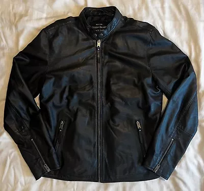 Lucky Brand Black Label 100% Soft Lamb Leather Jacket M Amazing Condition • $48