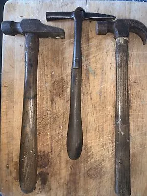 Vintage Tools Rivet Strapped Claw Tack Hammer Old Carpentry Cast Steel • £22.50