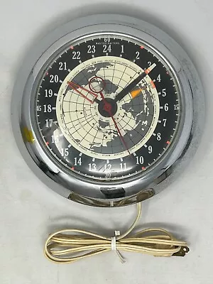 Mastercrafters Model No. 191 World Time Zone 24-Hour-Dial Clock; Runs/Keeps Time • $139.99