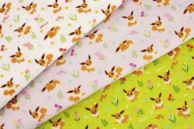 Pocket Monster Pokemon Eevee Eievui Fabric Made In Korea By The Half Yard • $7.50