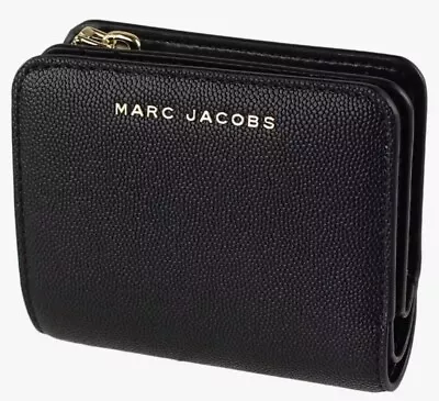 Marc Jacobs M0016993 Small Bifold Black Leather Women's Wallet • $103.98