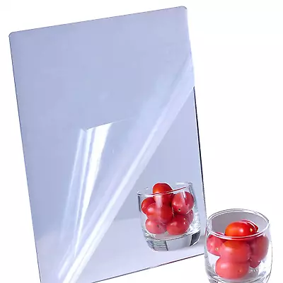 Acrylic Self Adhesive Mirror Sheet For Wall Plastic Non Glass Sticky Kid Safety • $16.24