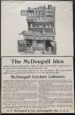 Vintage 1905 McDougall Kitchen Cabinets Ad • $19.50