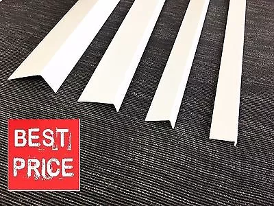 £2.49 • Buy !! 1 Metre !!UNEQUAL WHITE PLASTIC PVC CORNER 90 DEGREE ANGLE TRIM VARIOUS SIZES
