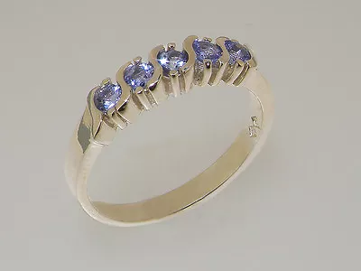 925 Sterling Silver Natural Tanzanite Womens Eternity Ring - Sizes 4 To 12 • £124.38