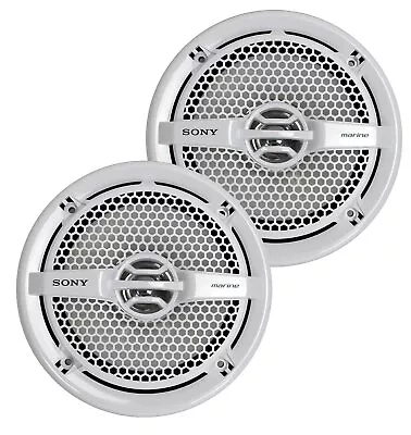 Sony 6.5  140 Watt Dual Cone Marine Stereo Speakers White (Open Box) (2 Pack) • $76.99