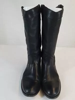 Frye Women's Melissa 3475456 Black Round Toe Pull On Western Boots Size 10 B • $21.50