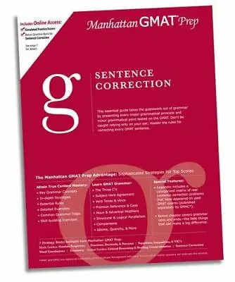 Sentence Correction GMAT Preparation Guide By Manhattan GMAT Prep • $4.99