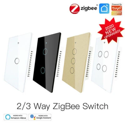 $37.39 • Buy ZigBee Wall Touch Smart Light Switch Tuya APP Control For Alexa Google