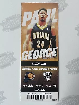 2014 Brooklyn Nets At Indiana Pacers Ticket 2/1/14 • $5