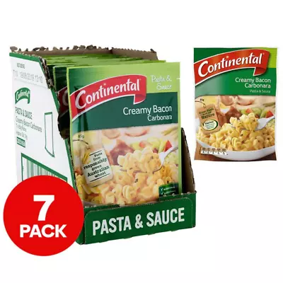 Continental Pasta & Sauce Creamy Bacon Carbonara 85g X 7 Grocery Bulk Pack AU • $18.95