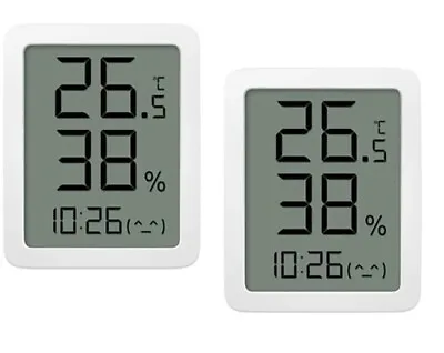 Indoor Thermometer Hygrometer HD Large Screen Max/Min Record & Time Homidy 2pack • £14
