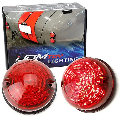 Flush Mount Red Lens Red LED Taillight Brake/Signal Lamps For Classic 50 60 Car • $26.99