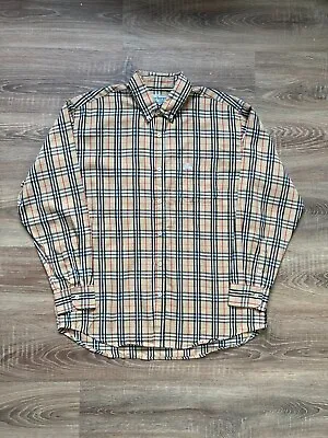 £114.95 • Buy Vintage 90s Burberry Nova Check L/S Shirt (XL)