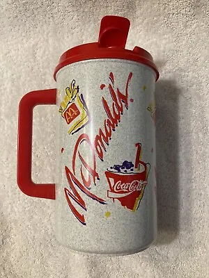 Vtg McDonalds Hot Cold Travel Mug/Pitcher 32oz. Whirley Thermo Coca Cola USA • $25.99