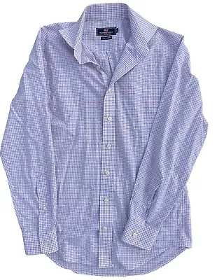 Vineyard Vines Cooper Shirt Long Sleeve Button Down Blue Pink Check Mens Sz. XS • $19.95