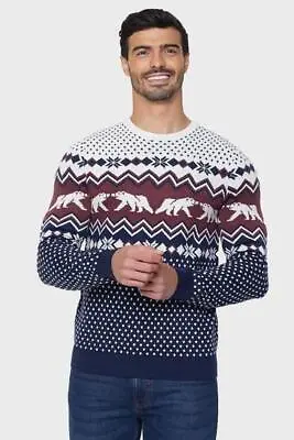 £14.99 • Buy  Christmas Threadbare Jumper Mens Neck Crew Xmas Size Knitted Size Sweater