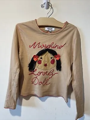 Moschino Bambino Kids Girl  Lovely  Doll  Face-hair Appliqué T-shirt 5Y • $55