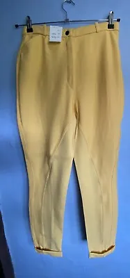 New PHOENIX Canary Yellow Ladies Full Sticky Seat Jodhpurs 32 Long • £9.99