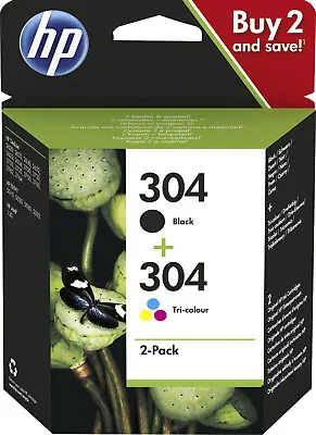 Genuine HP 304 Multipack Ink Cartridge 3JB05AE For Deskjet 2632 3750 /HP 304CMYK • £28.28