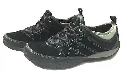 MERRELL Women's Size 8 Mimosa Glee Black Suede Walking Shoes Sneakers • $24.99