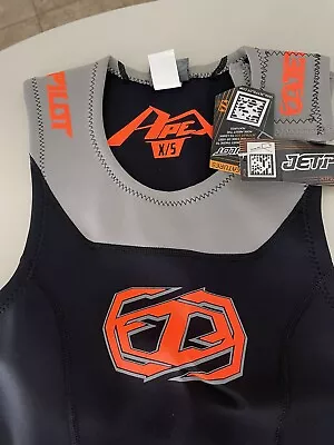 New Jet Pilot Men's XS Apex John Wetsuit  Black / Gray /Orange Top Long Sleeve • $229