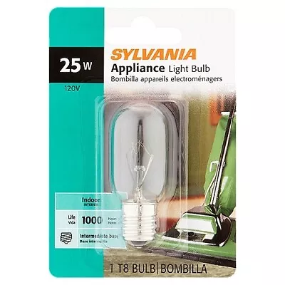 Sylvania 25W T8 Appliance Intermediate Base 120v Tubular Clear 2850K Light Bulb • $5.99