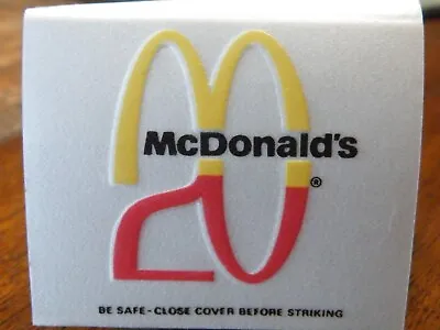 $19.99 • Buy McDONALD'S Fast Food Restaurant GOLDEN ARCHES Matchbook Cover FREE SHIP