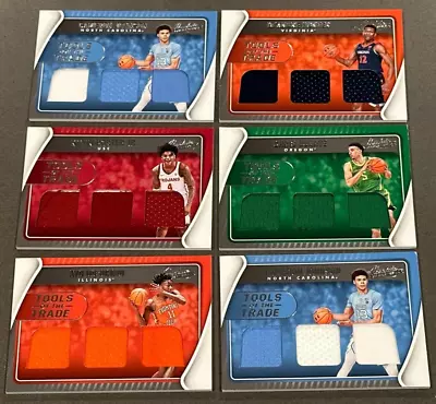 $30 • Buy 2022-23 Panini Chronicles Tools Of The Trade Triple Jersey Patch Lot Of 6 (1)
