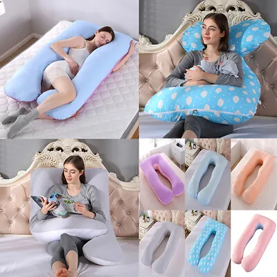 U Shape Full Body Maternity Pillow Case Sleeping Support For Pregnant Women -LU • $11.63