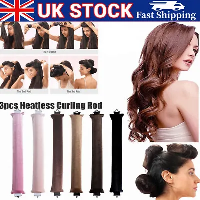 Heatless Curling Rod Headband No Heat Wave Hair Curlers Sleep In Overnight HB • £5.15