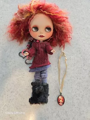 Blythe Doll Custom OOAK Custom Eyelids And Mohair • $149.99