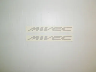 New Mitsubishi MIVEC Slanted Logo Side Body Badge Decals Pair EVO FTO GP GPX • $15