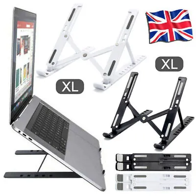 Adjustable Laptop Stand Folding Portable Tablet Desktop Holder Office Support UK • £4.55