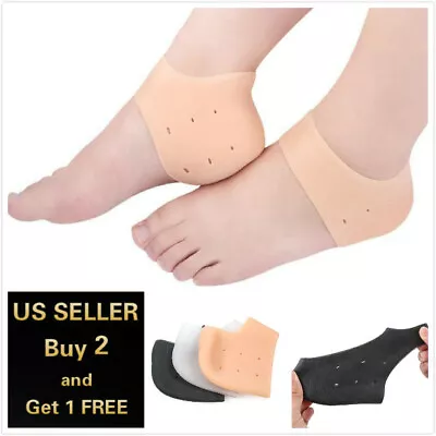 1-2pcs Silicone Gel Elastic Heel Socks Cracked Foot Moisturizing Skin Care • $4.99