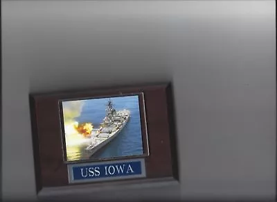 Uss Iowa Plaque Bb-61 Navy Us Usa Military Battleship Ship • $4.99