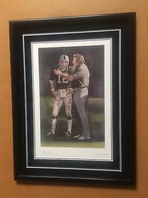 Two Minute Warning  - John Madden Ken Stabler By Merv Corning Raiders RARE PSA • $6000